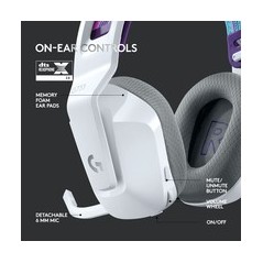 Logitech G G733 LIGHTSPEED Wireless RGB Gaming Headset - Ultimate Comfort & Immersive Sound in White